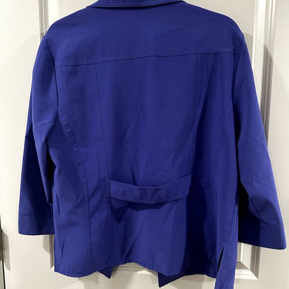 Sag Harbor Womens 12 Purple Blazer Polyester Blend Stretch Material Career Wear - Picture 6 of 8